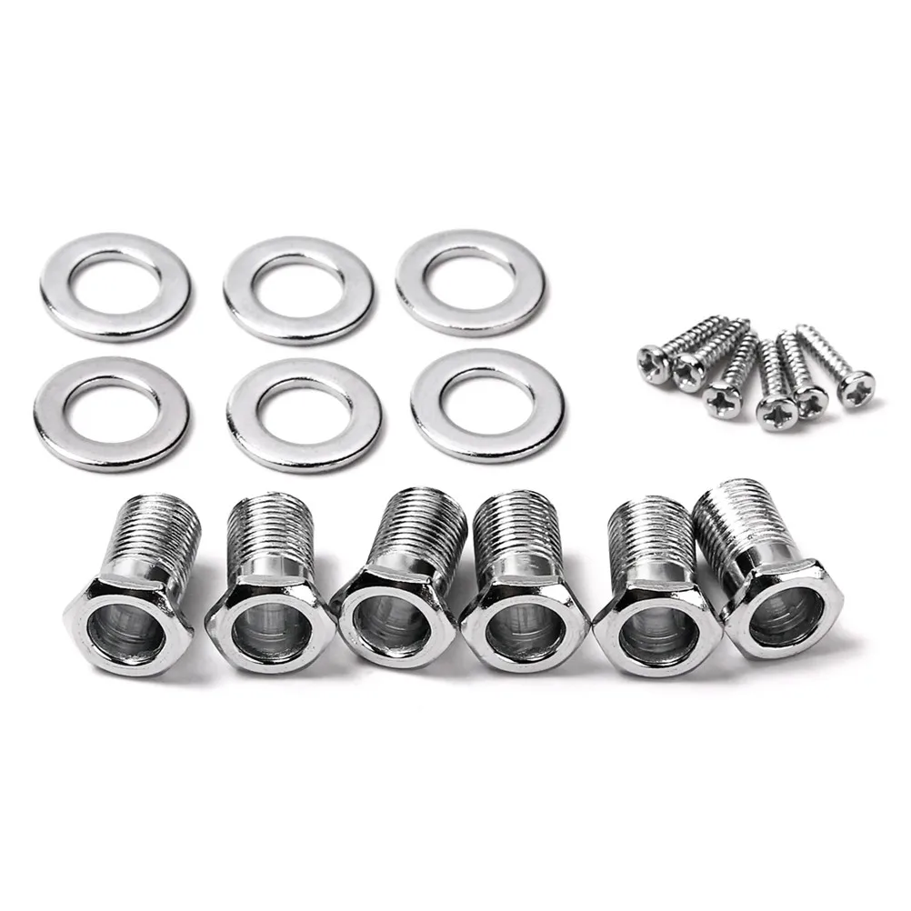 6Pcs Sealed Electric Guitar Tuning Pegs Machine Heads 3l3r for Guitar Includes Ferrules Threaded Bushings
