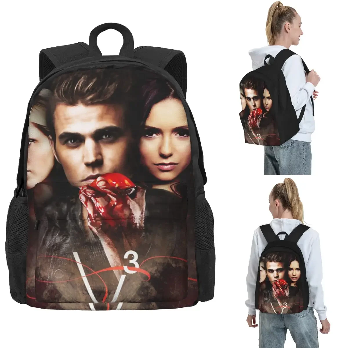 The Vampire Diaries Backpack Hot Sale Daypack Large Capacity Kids BookBag School Bag Shoulder Bags for Men Women