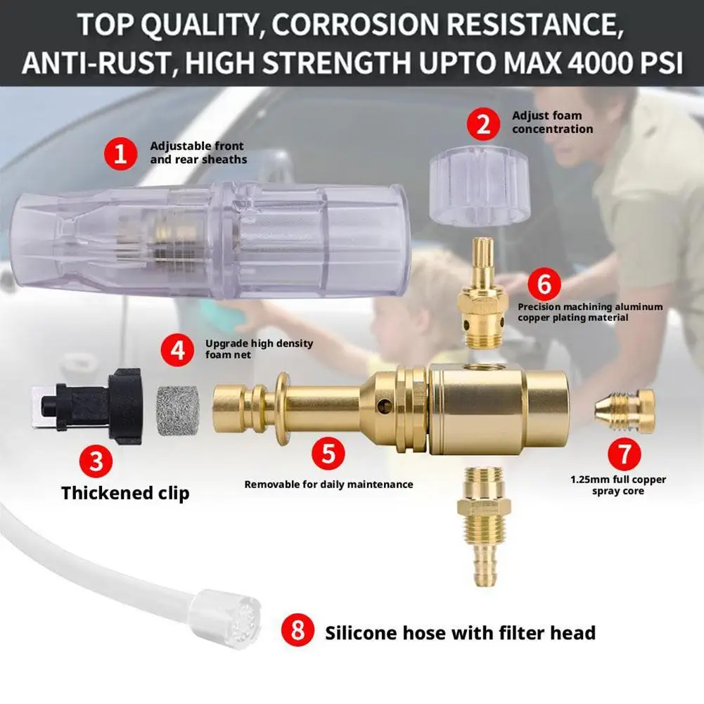 

Foam Generator Foam Cannon Foam Nozzle Car Foam Wash For Tornado Gun High Pressure Washer Car Washer Car Wash Water Gun K4Y9