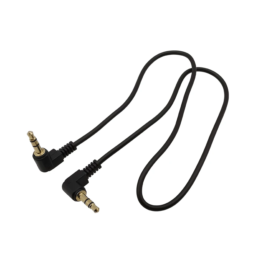 1/2/5Pcs 90 stopni kąt prosty z męskiego na męskie 3.5mm kabel typu Jack złącze Stereo samochodowy głośnik AUX kabel Audio 0.5M 1M