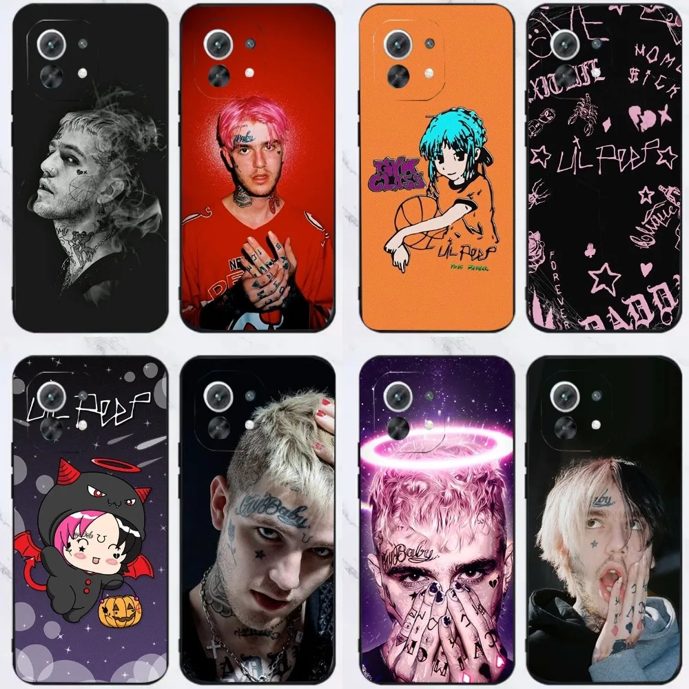 Rapper L-Lil Peep Phone Case For Xiaomi 11 Redmi Note 11 5G 8T 9A 9 10T Note8Pro Note9 12SUltra Black Case