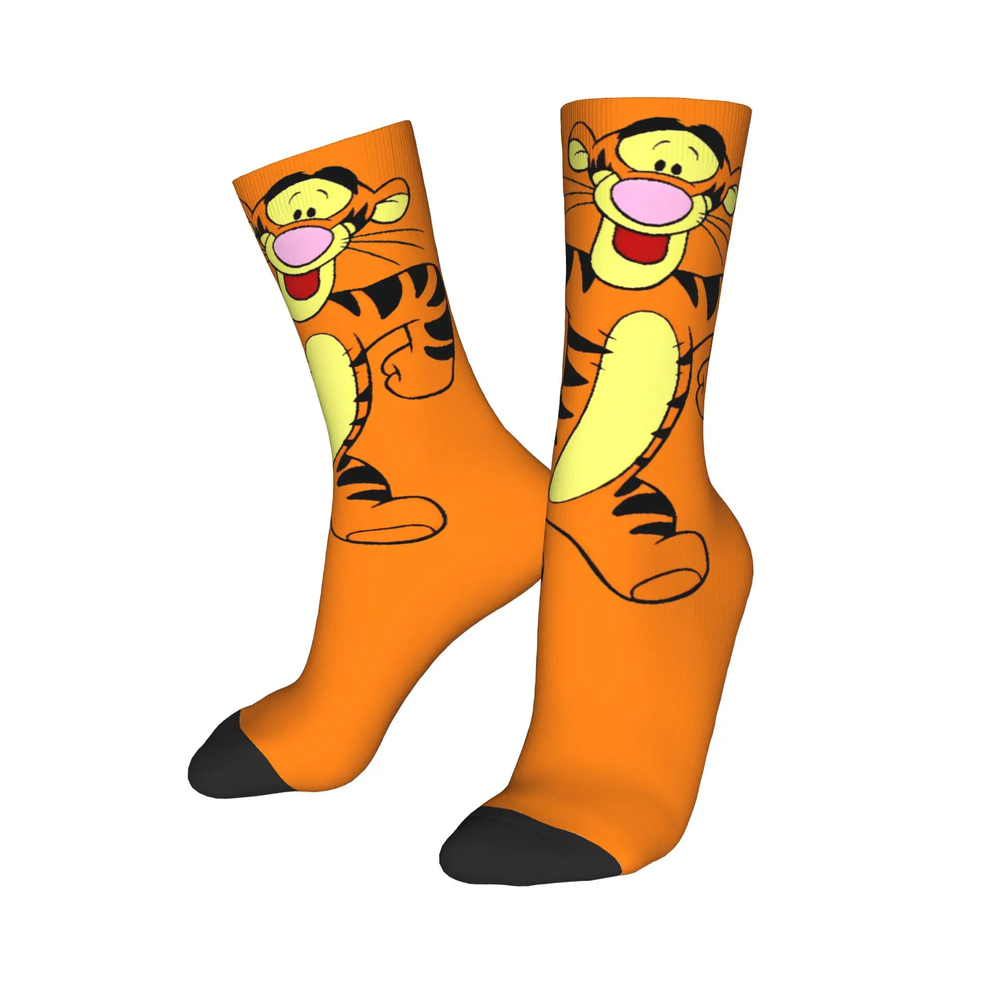 Men Women Winnie the Pooh tiger Socks Cute Funny Happy  Socks Harajuku Product Middle Tube Socks Wonderful Gifts