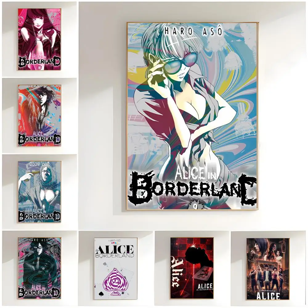 Dystopian Thrilling A-Alice In Borderland Poster Classic Wall Art  Home Decor  Peel and Stick Unframed