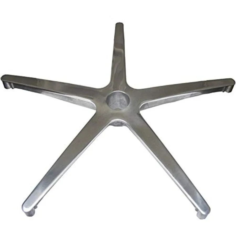 24" Replacement Office Task Chair or Stool Base - Polished Aluminum Top -