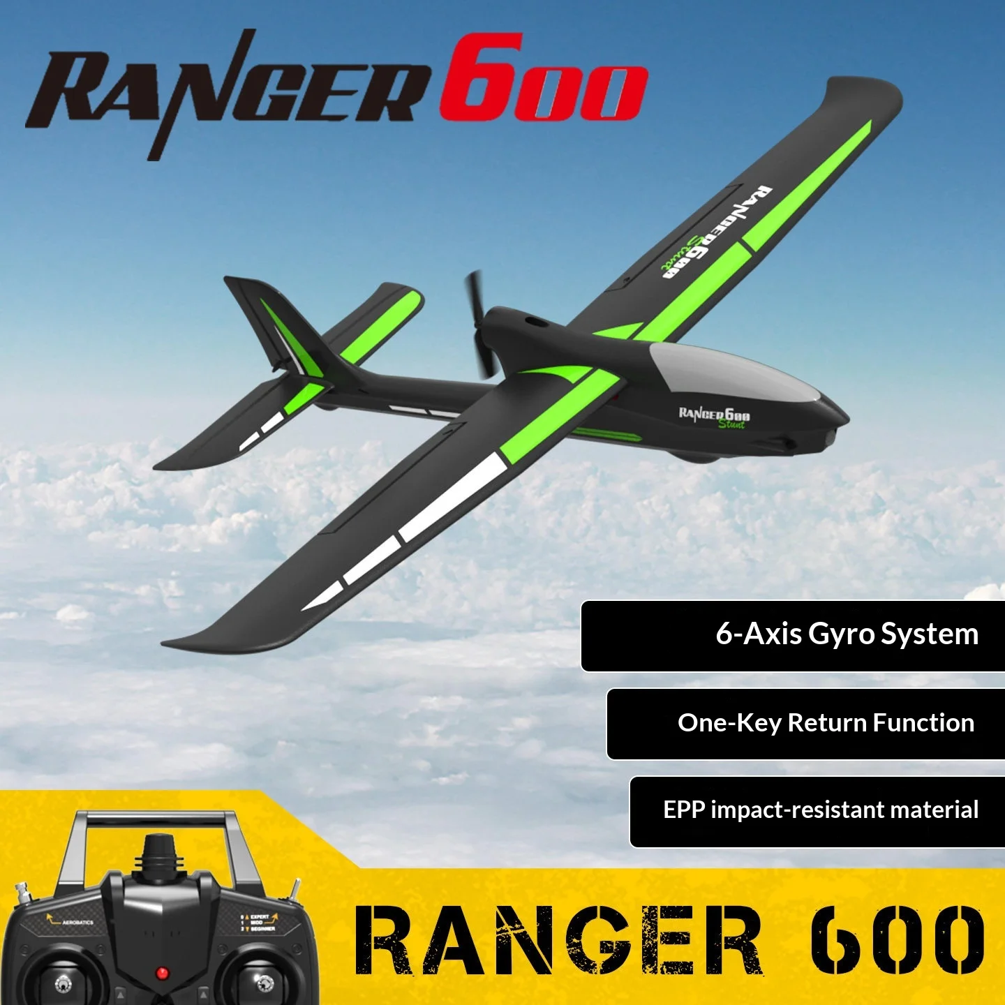 Oulansi Rc Airplane Fixed Wing Surfer Glider 4 Channel Xpilot Stability System Crash Resistant 76102s For Beginner Stunt