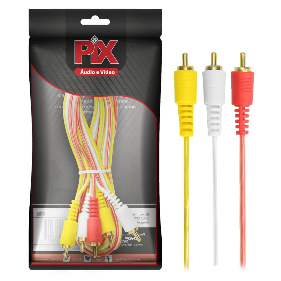 3 Rca-Male Cable-3 Rca-Male Pix 018-1314 1,80 Meters