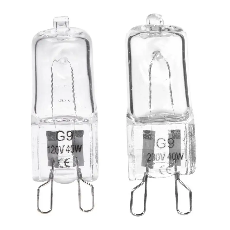 G9 Oven Light High Temperature Resistant Halogen Bulb Lamp For Refrigerators Ovens Fans 40W 500℃ Pin Bulb