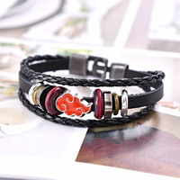 NARUTO Bracelet Accessories Bracelet Metal Sharingan Cosplay Anime Figure Uzumaki Kakashi Red Cloud Prop Cool Kid Toy