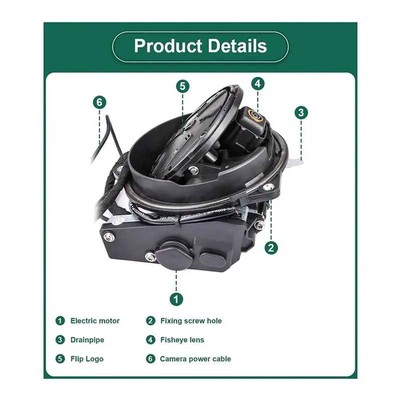 Car Flipping Reversing Camera For VW Golf 6/7/8 Polo CC Beetle Magotan B6 B7 B8 EOS T-Roc Passat Without LOGO-ABQF