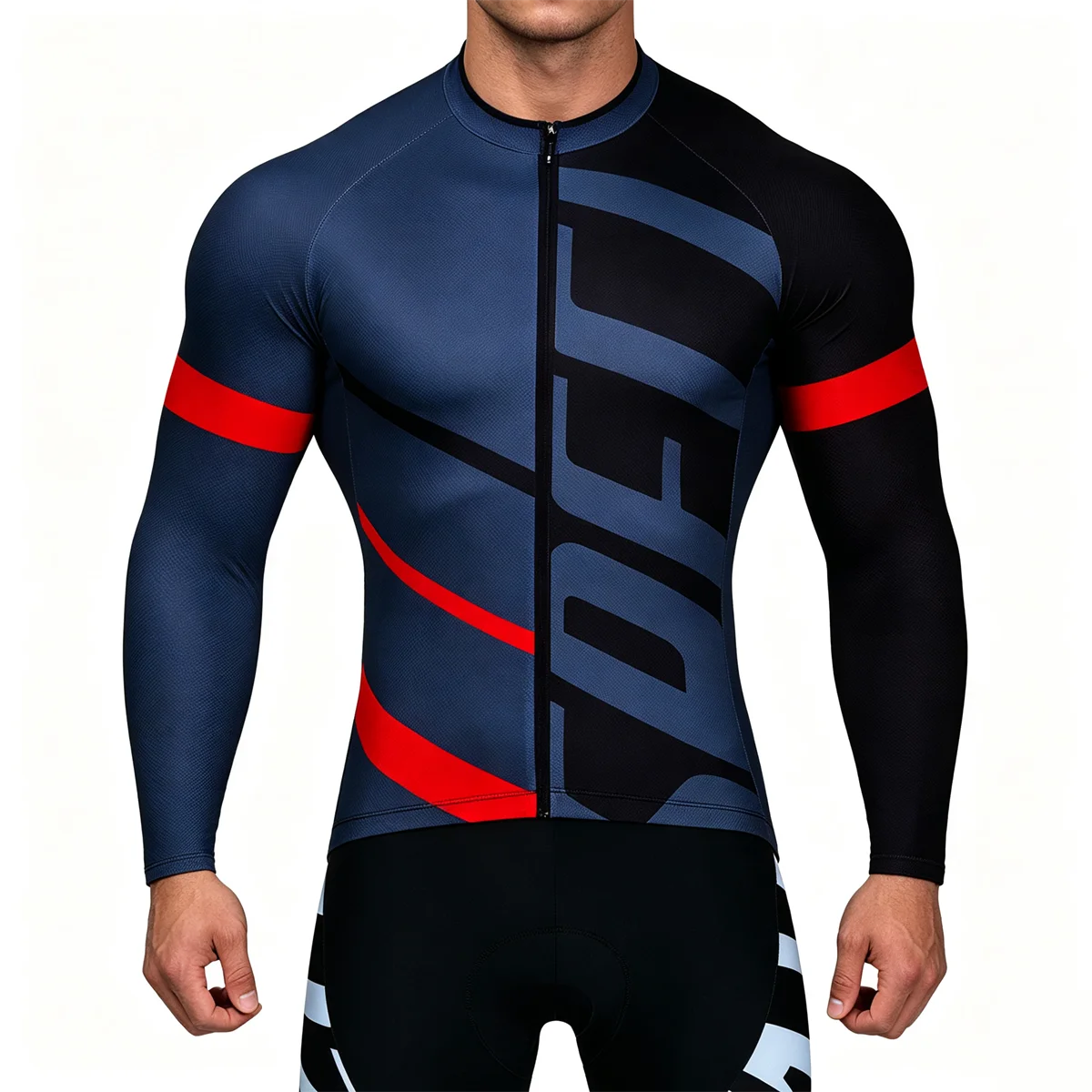 Winter-Thermo-Fleece-Radtrikot Herren MTB-Bekleidung 2027 Bluse Uniform Fahrradbekleidung Komplettes Tricuta-Latztrikot-Set – Detail 14