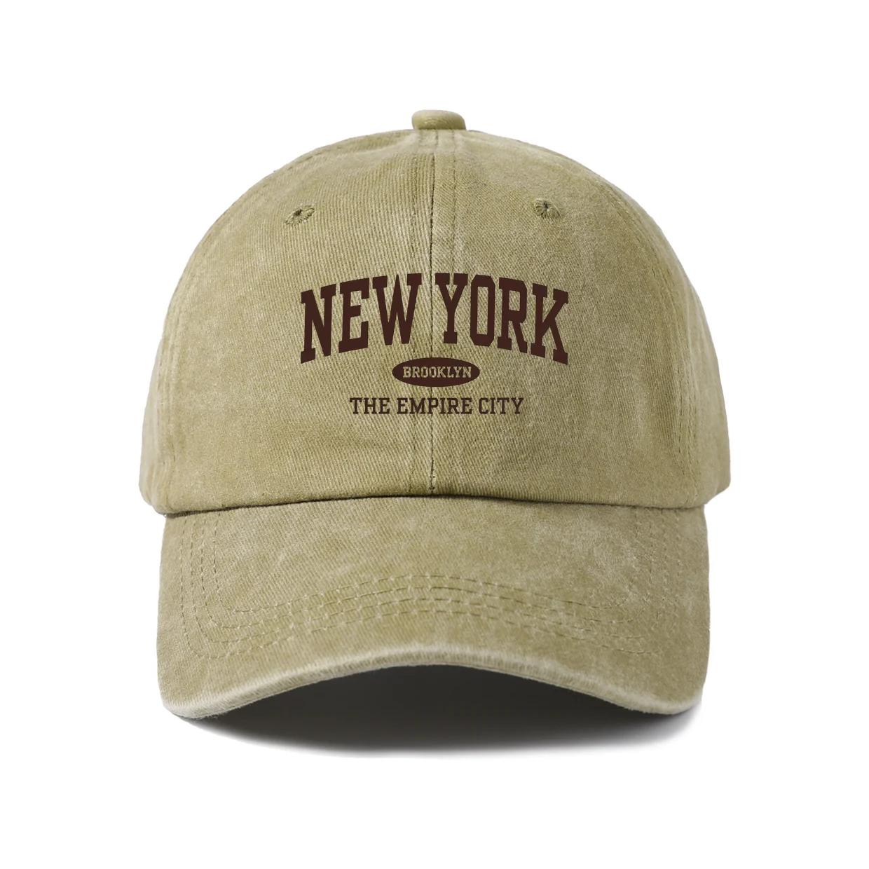New York City Text Baseball Cap, Vintage Washed Adjustable Unisex Dad Hat, Streetwear Gift