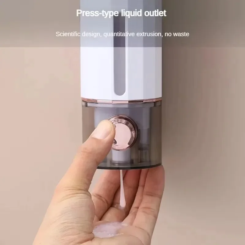 Without Punching Home Wall-mounted Hand Sanitizer Dispenser Bathroom Push-type Soap Dispenser Hotel Shampoo And Shower Gel Box