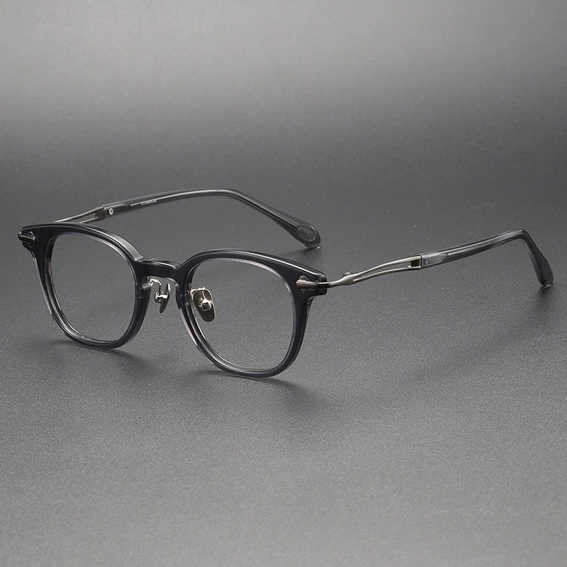 Japanese Retro Acetate Women Myopia Reading Glasses Frames Top Grade Titanium Glasses Men Oval Handmade Prescription Eyeglasses