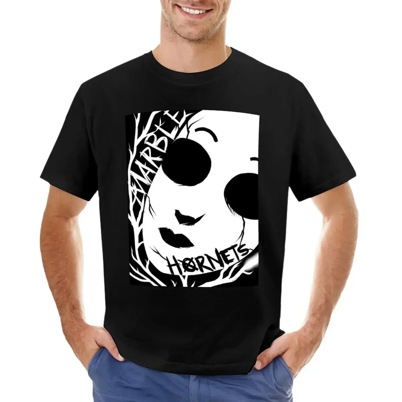 Marble hornets T-shirt Blouse animal prinfor boys shirts graphic tees Men's t-shirt