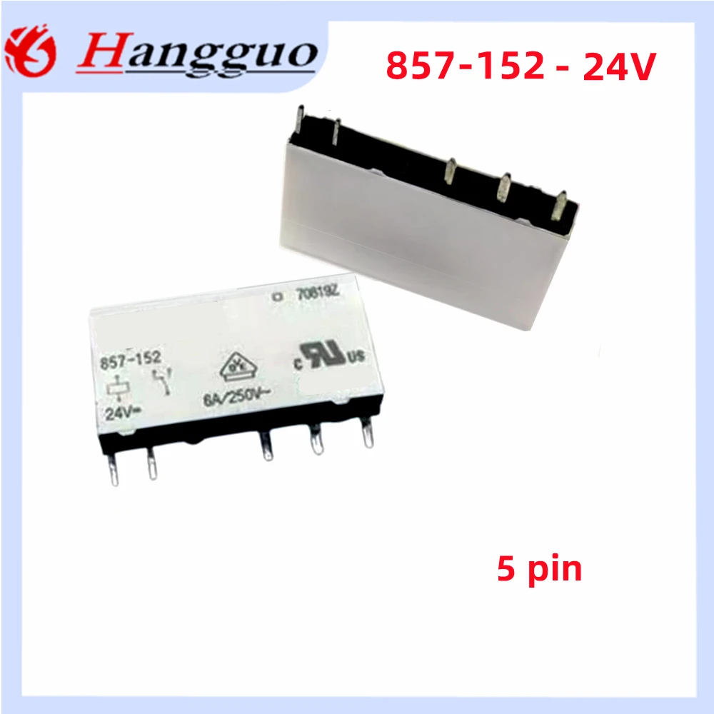 1-5PCS/Lot Original 857-152 24VDC 6A 5PIN ultra-thin Relay