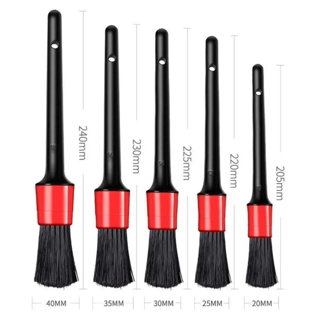 

5pcs Car Detailing Brush Set Car Dashboard Air Conditioner Air Outlet Wheel Brushes for Car Interior Cleaning Tools Detail Brush