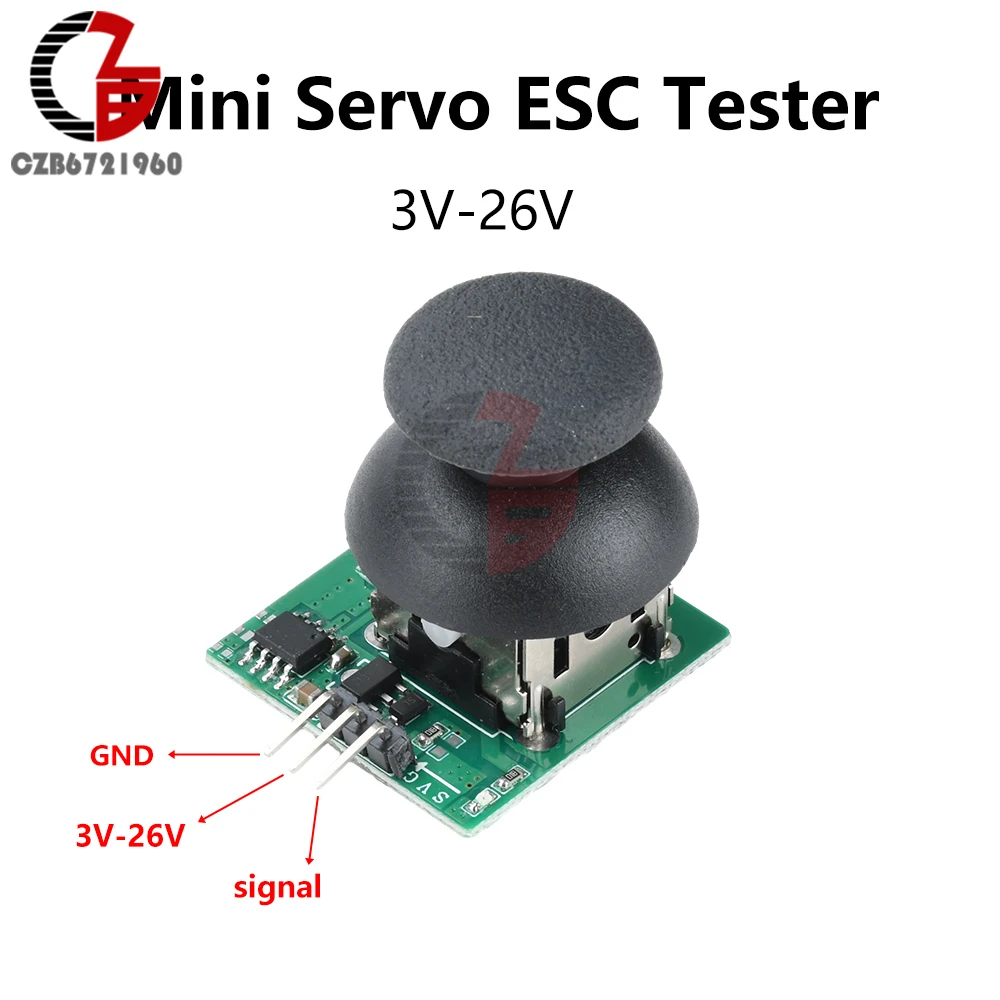 DC 3-26V 1-6S Battery Servo ESC Tester PWM Brushless Motor Governor Step-down Module DIY Steering Wheel Gear Speed Controller