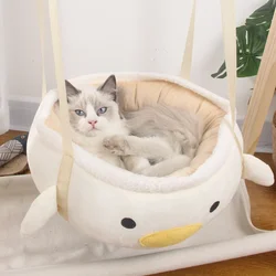 Hanging Design Cat Hammock Nest Short Plush PP Cotton Cat House Multi-purpose Warm Cat and Dog Pet Supplies Hammock  Cat Bed