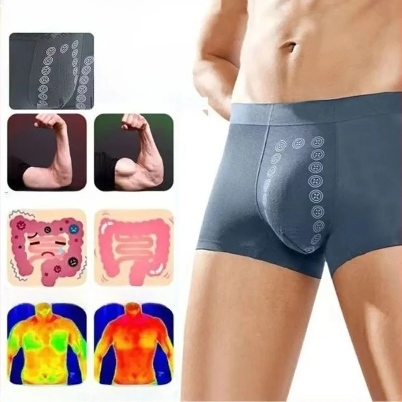 

Men's Flat Underwear Modal Lightweight Seamless Graphene Antibacterial Properties Large Size A U-shaped Protrusion Four Corners