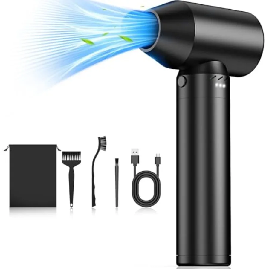 Mini ventilatore per l'essiccazione dell'auto 195000 giri/min Jet Fan Cordless Air Duster 4 velocità regolabile 15000mAh Batteria Spazzaneve per auto Lightw