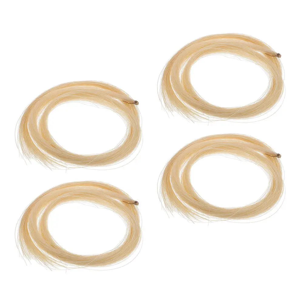 

Набор из 4 штук: сменные волосы для смычков (конский волос), 74 см, для скрипки, альта, виолончели, аксессуары для музыкальных инструментов