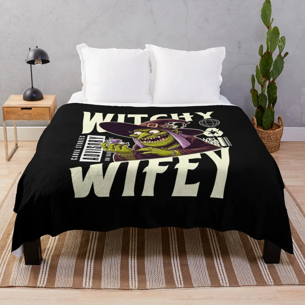 

Witchy wifey Throw Blanket Flannels Nap Blankets