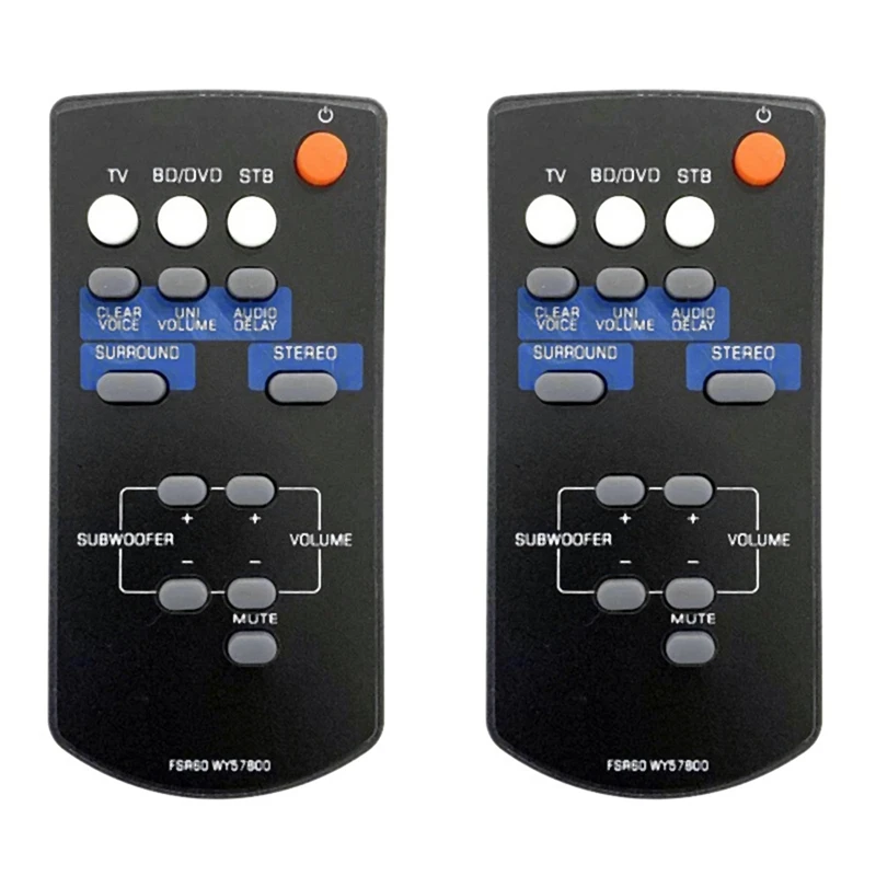 Hot TTKK 2X FSR60 WY57800 Remote Control Replacement For Yamaha Amplifier YAS101 YAS101BL ATS-1010 YAS-101 YAS-101BL WY578001