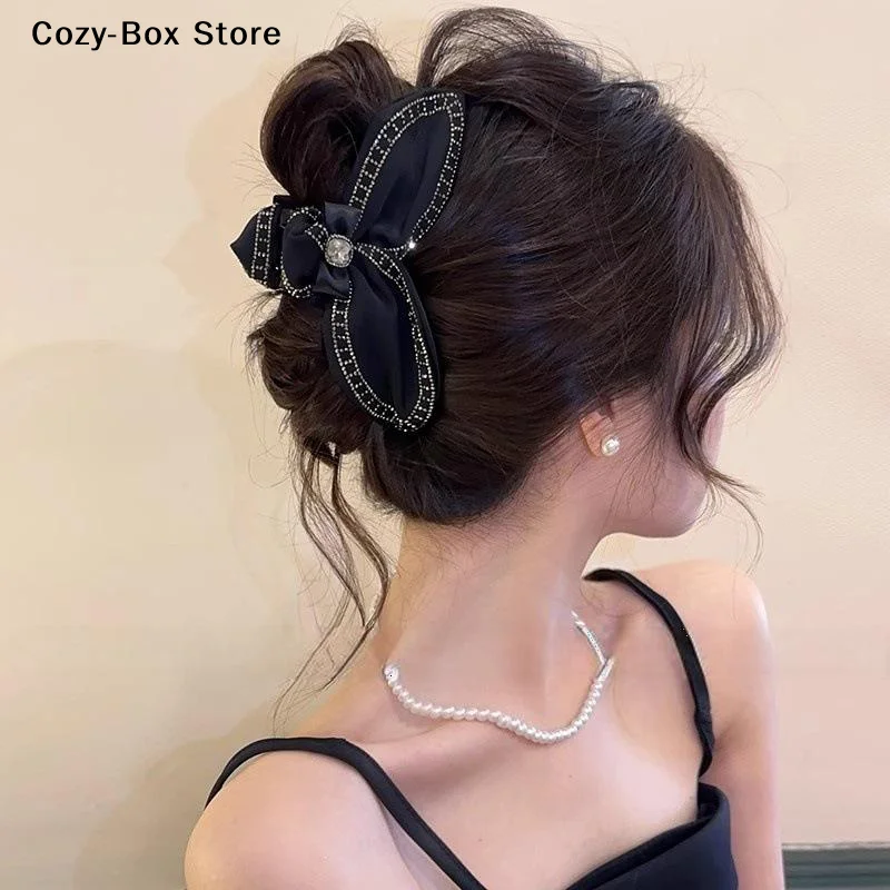 [ZY]Wheat Spike Butterfly Knot Triangle Clip Women's Graceful Style Large Shark Clip Hairpin[ZY]