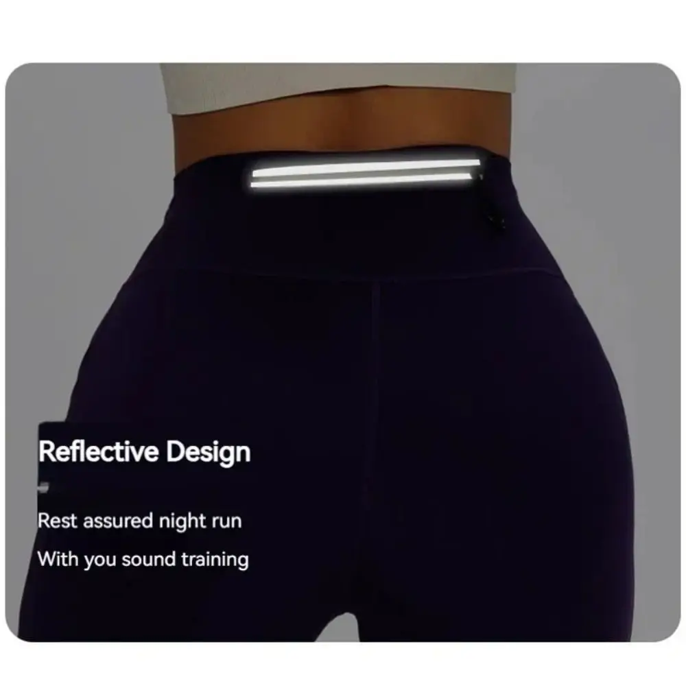 Multi-Pockets Marathon Running Shorts Breathable Quick Dry Compression Gym Tights Moisture Wicking with Waist Pack