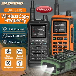 2024 Baofeng UV-17Pro GPS Walkie Talkie Air Band 999CH VHF UHF 200-260MHz 350-355MHz FM Radio Waterproof Outdoor Hunting Travel