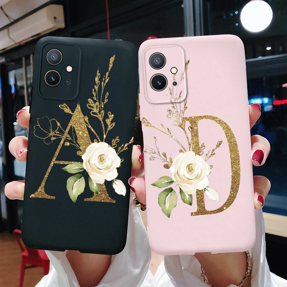 For Vivo Y55 5G V2127 V2154 Case For Vivo Y75 5G V2142 Cover Cute Letter Matte Soft Phone Case For Vivo Y 75 Y 55 VivoY55 Fundas