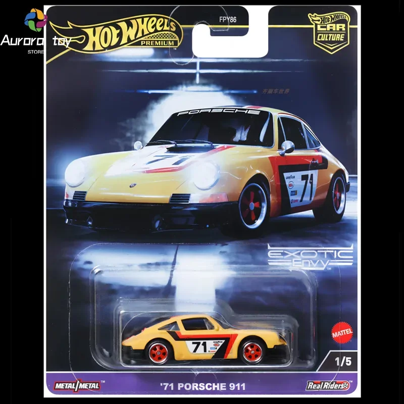 Hot Wheels Car Model Premiun Car Culture Series Fpy86 Car Model Yellow Porsche 911 Child Gift Limited Car Collection For Boy