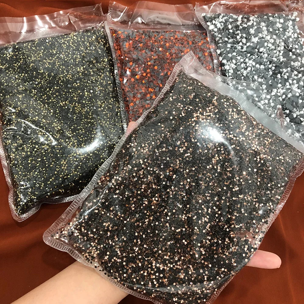 Bulk Big Pack DMC Hotfix Rhinestones Bulk Wholesale Flat Back Hot Fix Crystal Glass Heat Press Stone For Garment Clothes