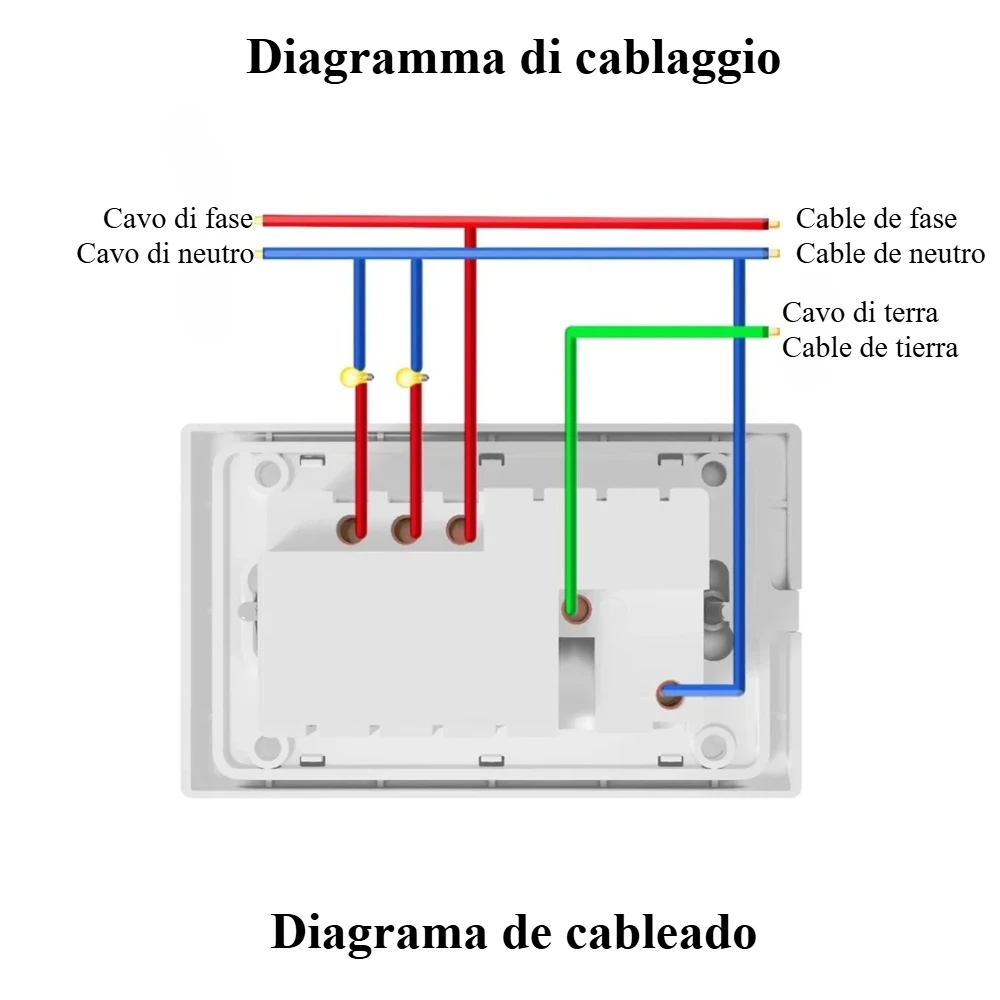 Shawader Italy Light Switch Wall Socket Tuya Wifi Smart  Chile Outlet Glass Panel Plug Intelligent Remote by Alexa Google Home