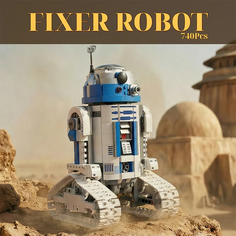 

R2D-2 Remote Control Robot MOC Building Blocks Sets Space Plan War Robot Bricks Model Creative Toys for Kids Adult Gifts 740pcs