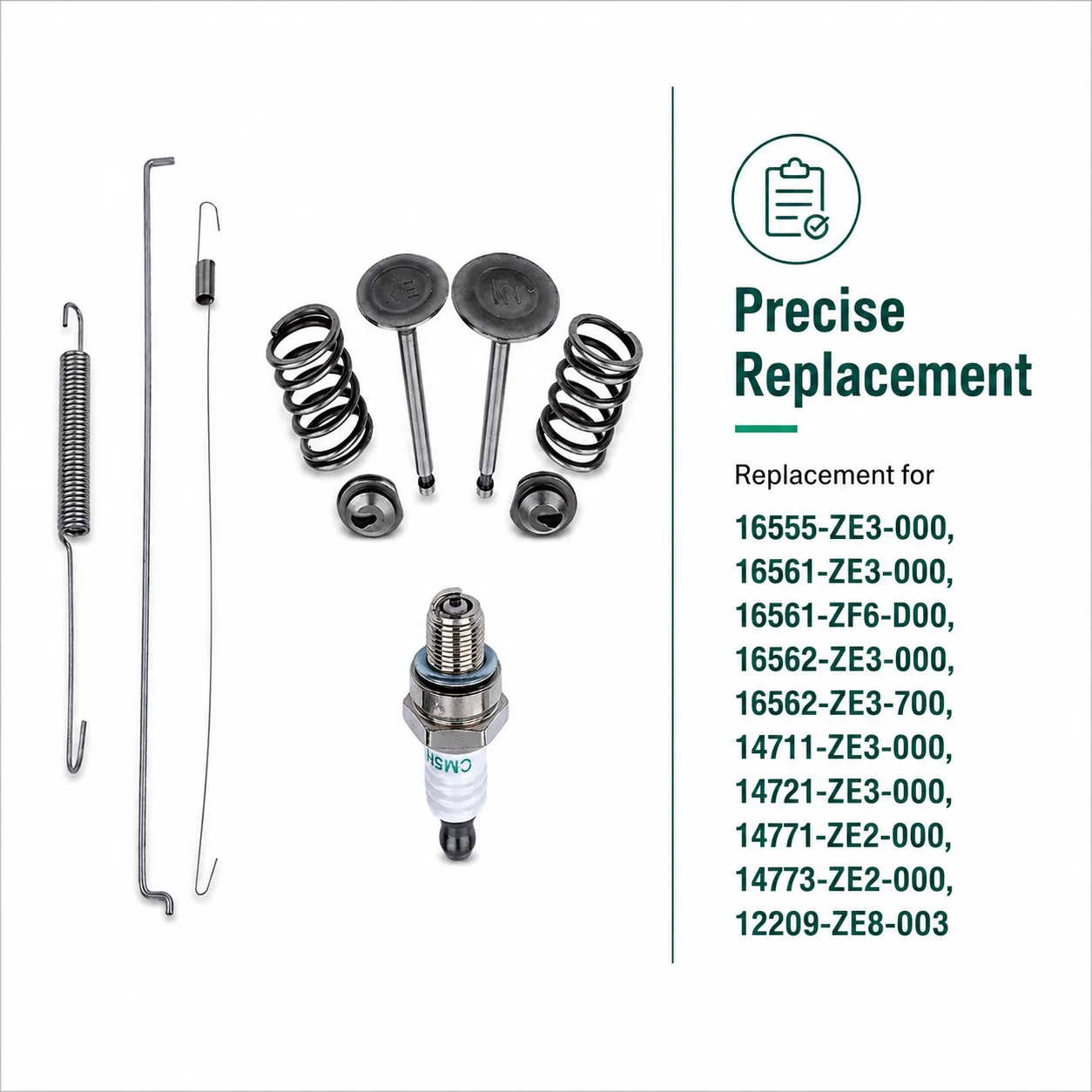 Governor Link Rod Spring Kit Valve Stem Set Spark Plug Tune Up Kit For Honda GX390 13HP Mower Engine Parts OEM 16555-ZE3-000