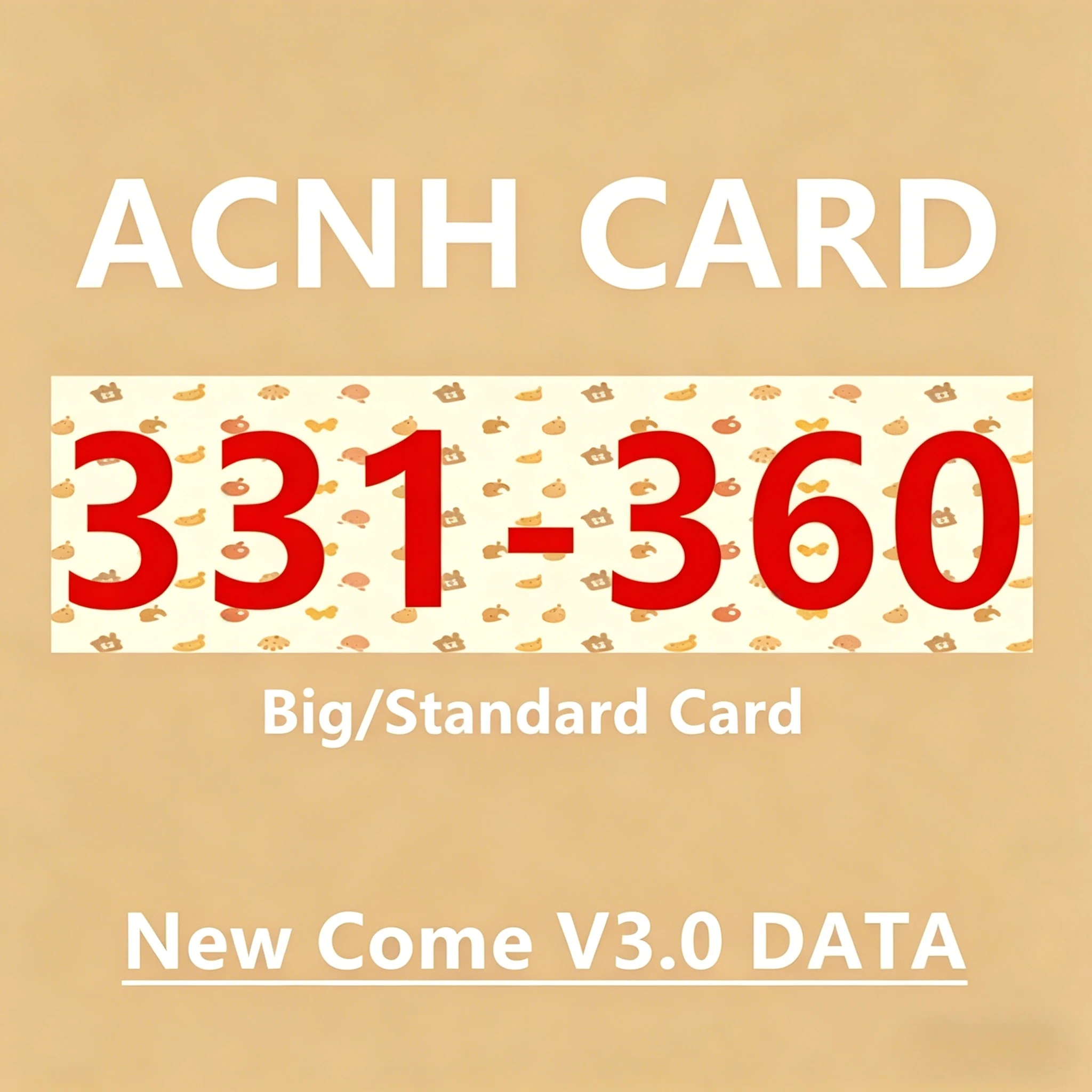 Collection ACNH Card NFC Resident Villager Cards Full Segment 331-360 Exquisite Craft Character Pocket Display Cards 85.5x54mm