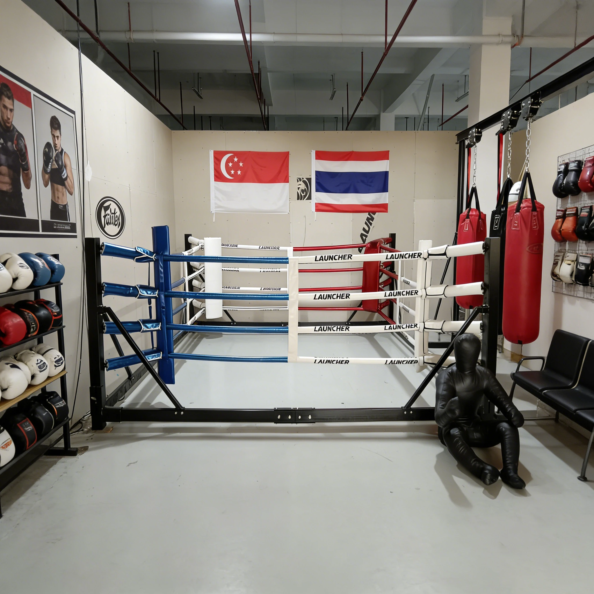 Fist Ring De Boxeo Plegable 4m/5m Custom Logo Portable Extendable Boxing Ring  for Export  Collapsible  Floor Boxing Ring - view 2