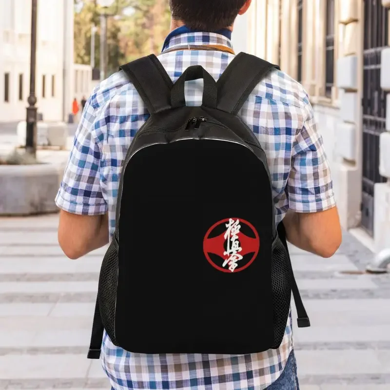 Mochila de logotipo Kyokushin personalizada para homens e mulheres, mochila escolar, bolsas de artes marciais, moda