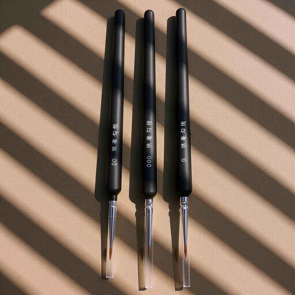 3Pcs Liner Wolf Hair Brushes Set Versatile Detail Painting Miniatures Acrylic Watercolor Oil Gouache Precision Art Tools