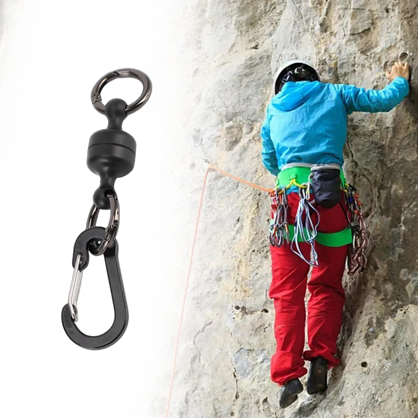 

Fishing Magnetic Buckle Durable Landing Net Connector Carabiner Lanyard Clip for Hiking Outdoors Traveling Hunting Accessories