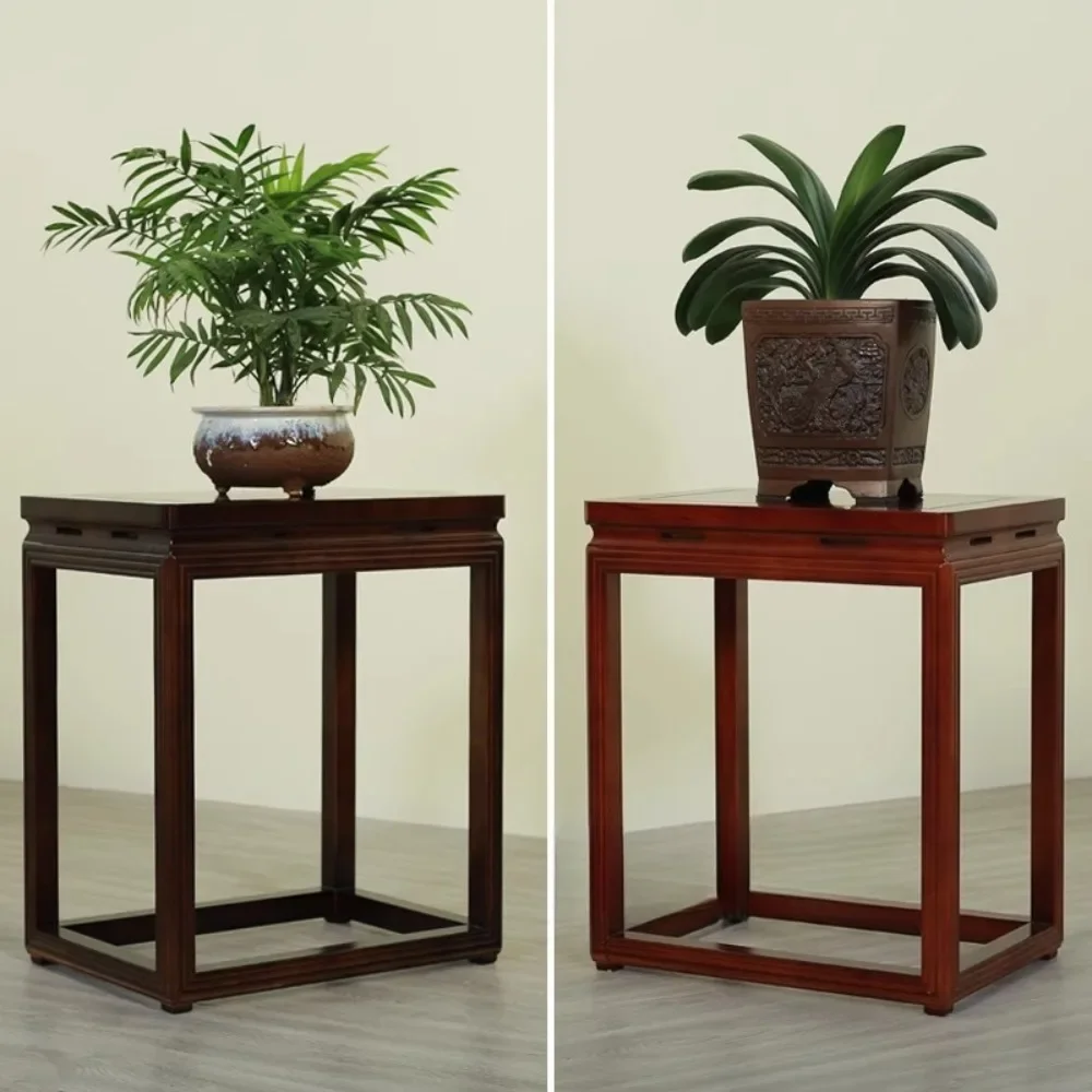 

Flower shelf floor-to-ceiling Zen wood new Chinese style antique solid wood flower several strange stone bonsai fish tank rack