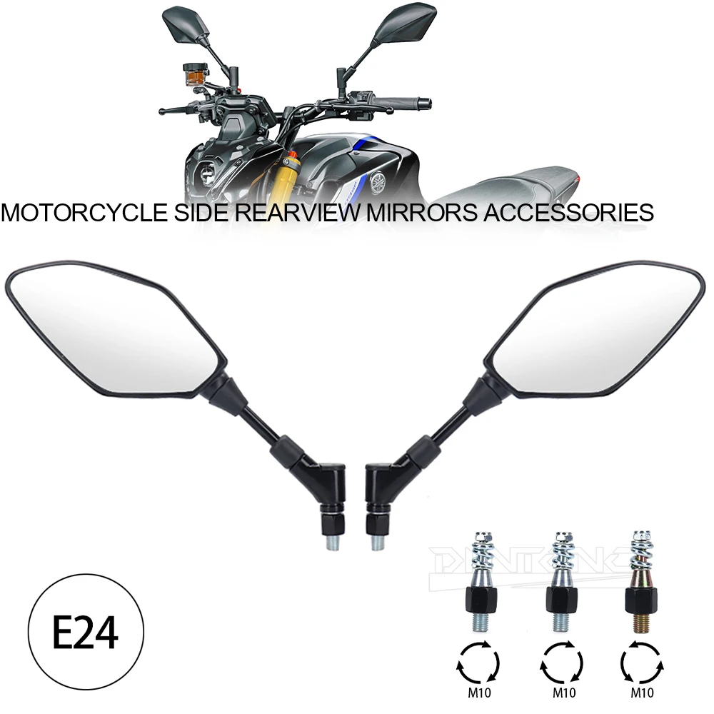 E24 Certification For YAMAHA MT07 MT-09 Tracer 900 700 Tenere FJ09 MT10 MT 07 09 10 Motorcycle Accessories Side Rearview Mirrors