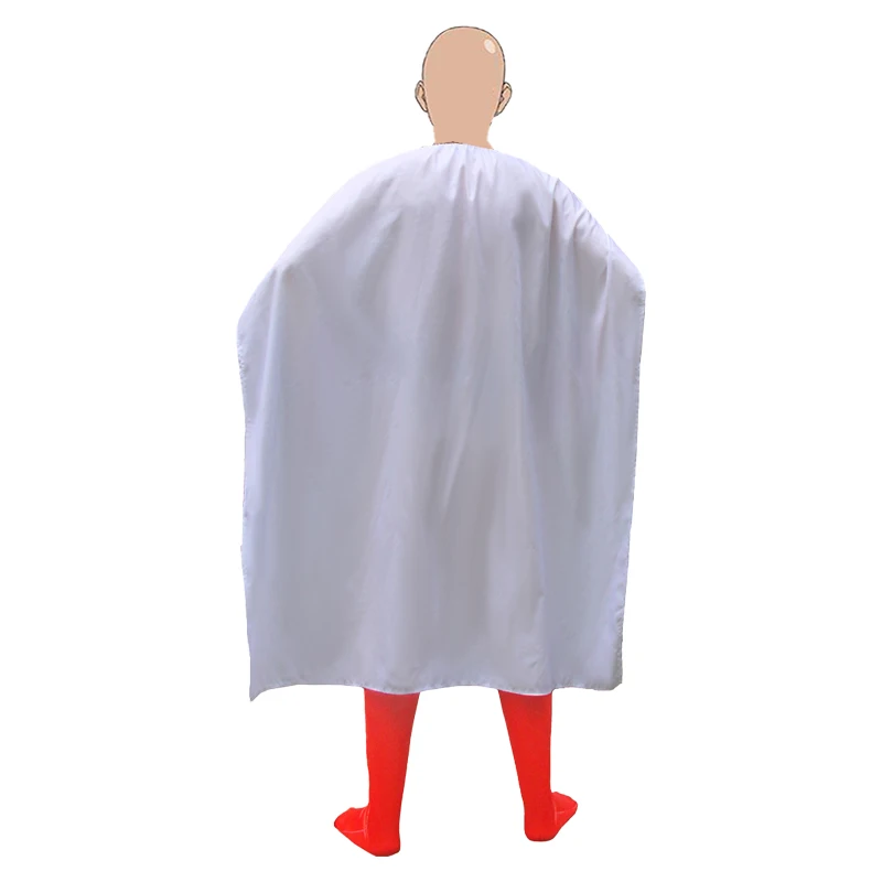 Mono de superhéroe de TV con capa para niños y adultos, disfraz de Anime de One Punch Man, Saitama, ropa de Anime para fiesta de Halloween