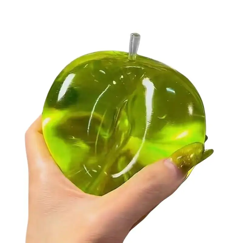 1 peça aliviar o estresse e ventilar brinquedos de raiva maçã verde plasticidade espremer brinquedo para aliviar o estresse para amigos