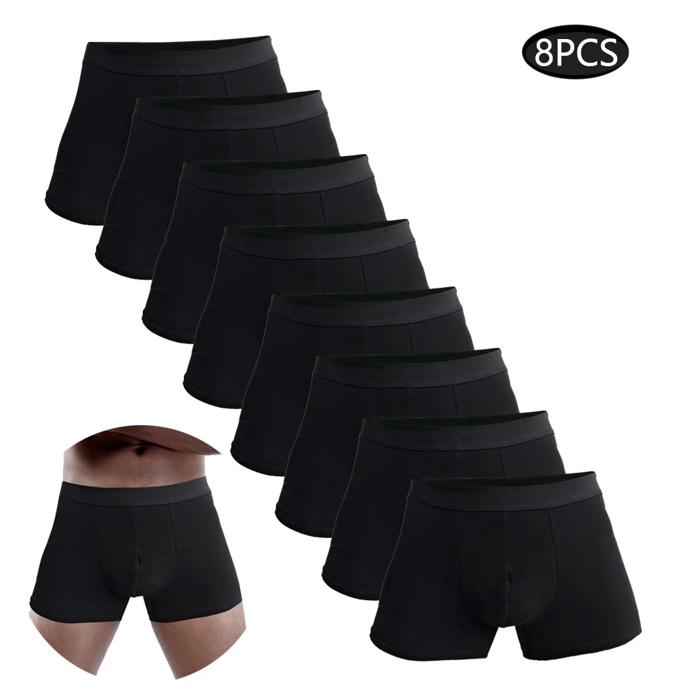 

8pcs Boxers Cotton underwear for men Sexy Men's panties Set High Quality Mens Boxer Shorts Family Underpants Man Sexy Male Trunk