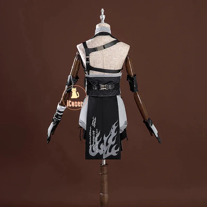 

a7d@Wuthering Waves Female Rover Cosplay Costume Wig Uniform Earrings Headwear Main Character Resonator Halloween Party Women Pr