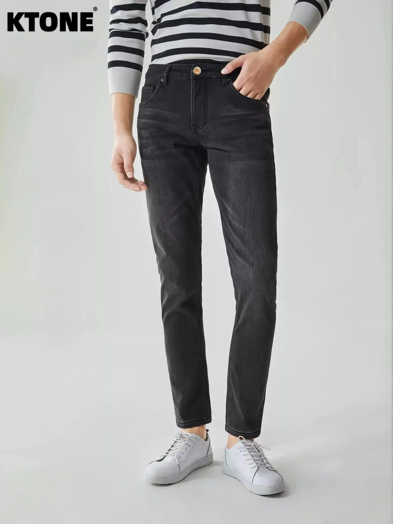 

Men's Black Slim Jeans Pants Y2K Original Drip Style Casual Denim Trousers No accessories or belts included