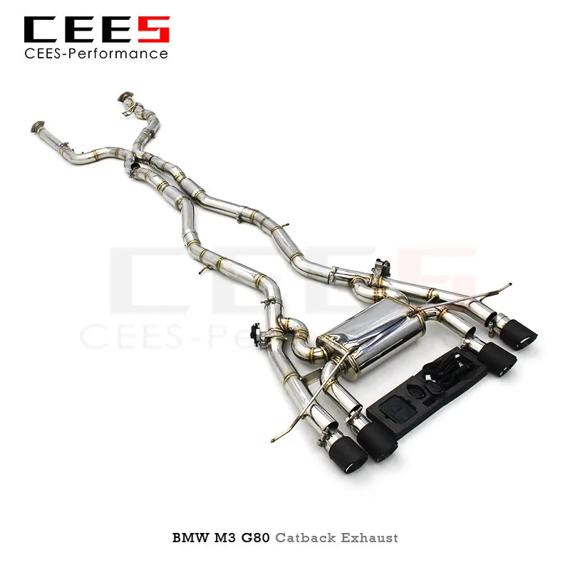 CEES Catback Exhaust for BMW M3/M4 G80/G82/G8X 3.0T 2019-2022 Stainless Steel Escape Exhaust Pipe Muffler Car Exhaust System