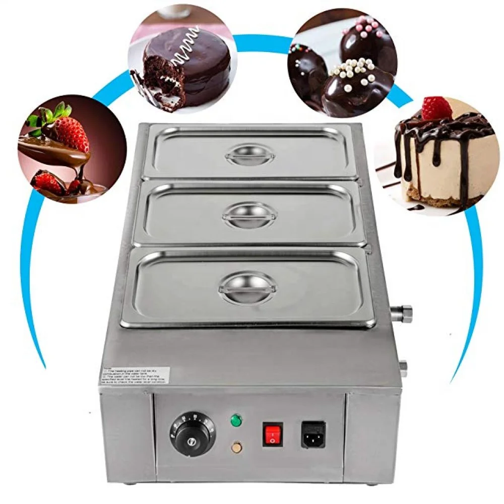 3 Tank chocolate melting machine  Stainless Steel Buffet Bain Marie Station